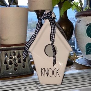 Rae Dunn birdhouse KNOCK
